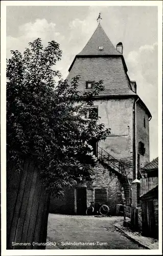 Ak Simmern im Hunsrück, Schinderhannes Turm