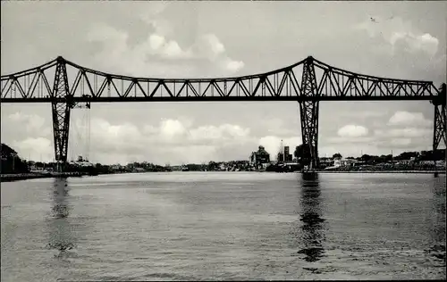 Ak Rendsburg in Schleswig Holstein, Hochbrücke, Schwebefähre