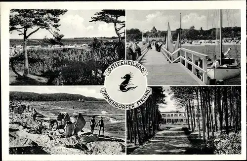 Ak Ostseebad Timmendorfer Strand, Partie am Strand, Anleger