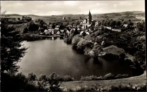 Ak Ulmen in der Eifel, Maar u. Burgruine