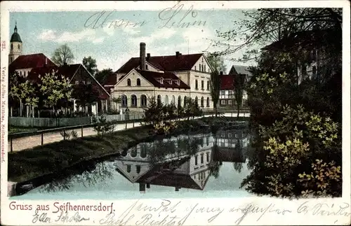 Ak Seifhennersdorf in Sachsen, Teilansicht der Ortschaft