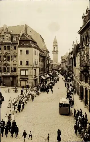 Foto Ak Bautzen in der Oberlausitz, Jugendtagung 1928, Festzug