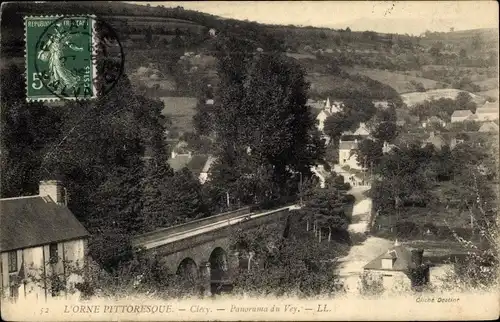 Ak Clécy Calvados, Panorama du Vey