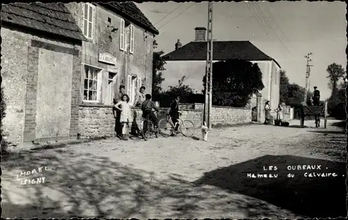 Ak Les Oubeaux Calvados, Hameau du Calvaire