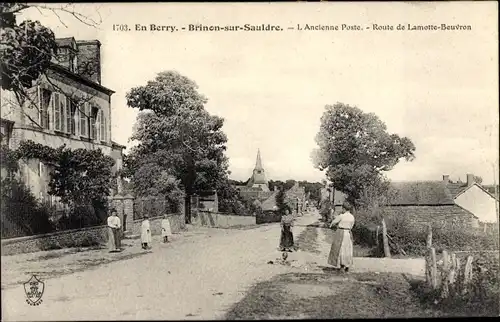 Ak Brinon sur Sauldre Cher, L'Ancienne Poste, Route de Lamotte-Beuvron