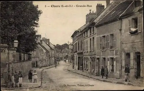 Ak Chars Val d'Oise, Grande Rue