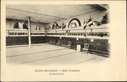 Ak Saint Maixent Deux Sevres, Ecole Militaire, Salle d'escrime