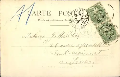 Ak St. Maixent Deux-Sèvres, École Militaire, Porte Denfert