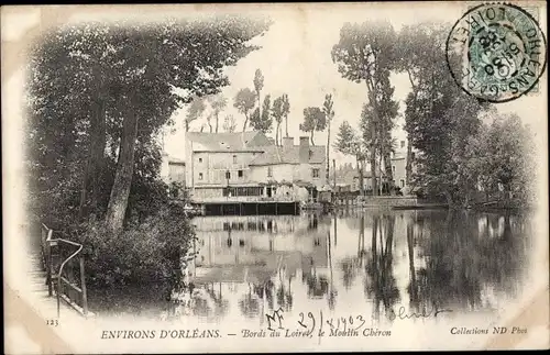 Ak Orléans Loiret, Bords du Loiret, le Moulin Cheron