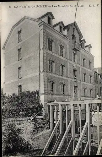 Ak La Ferté Gaucher Seine et Marne, Les Moulins de la Ville