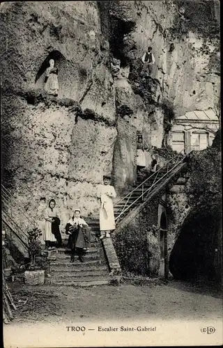 Ak Troo Loir et Cher, Escalier Saint Gabriel
