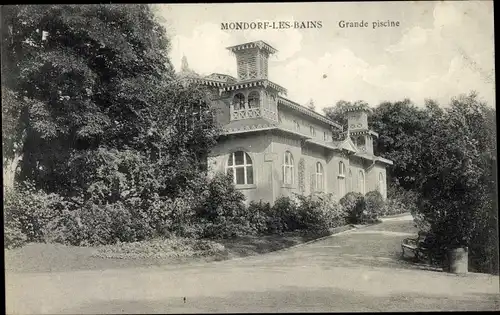 Ak Mondorf les Bains Bad Mondorf Luxemburg, Grande piscine