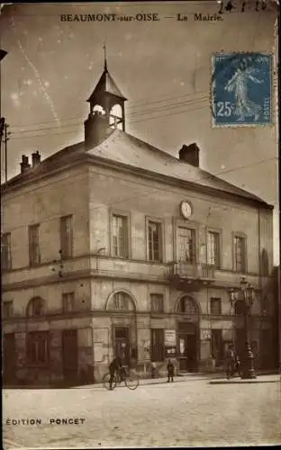 Ak Beaumont sur Oise Val d’Oise, La Mairie