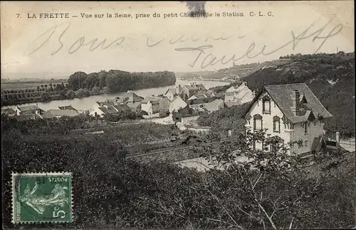 Ak La Frette Val d’Oise, Vue sur la Seine