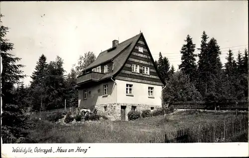 Ak Kipsdorf Altenberg im sächsischen Erzgebirge, Haus am Hang