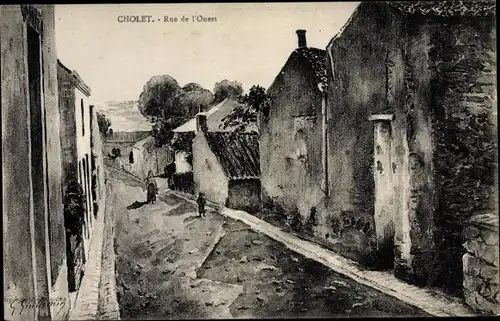 Künstler Ak Guillemin. G., Cholet Maine et Loire, Rue de l'Ouest