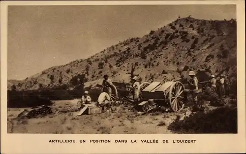 Ak Artillerie en Position dans la Vallee de l'Ouizert,