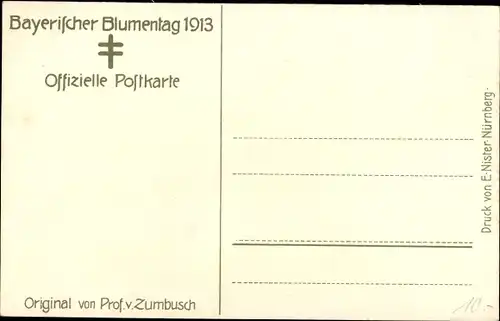 Künstler Ak Zumbusch, Ludwig von, Bayerischer Blumentag 1913