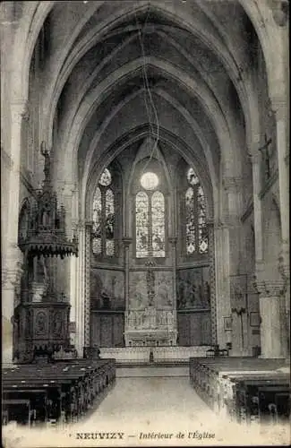 Ak Neuvizy Ardennes, Interieur de l'Eglise