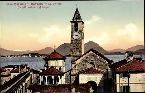 Ak Baveno Piemont, Lago Maggiore, La Chiesa