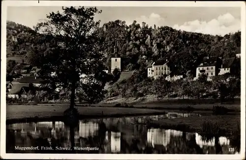 Ak Muggendorf Wiesenttal Fränkische Schweiz, Wiesentpartie