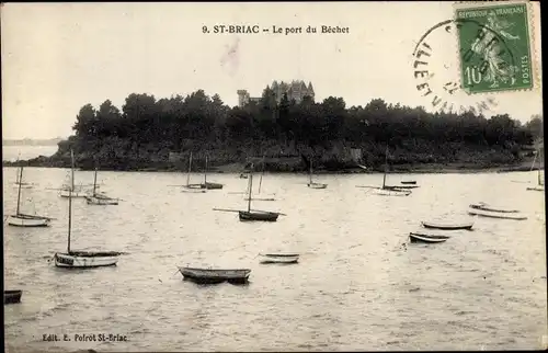 Ak Saint Briac sur Mer Ille et Vilaine, Le Port du Bechert