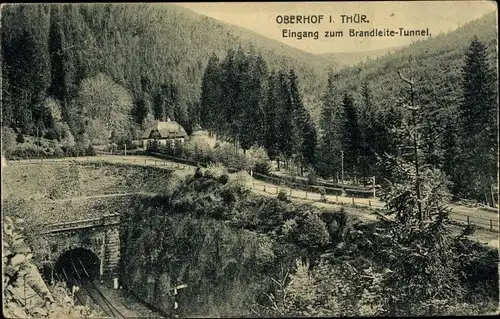 Ak Oberhof im Thüringer Wald, Eingang zum Brandleite Tunnel