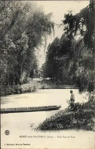 Ak Mont sous Vaudrey Jura, Une Vue du Parc
