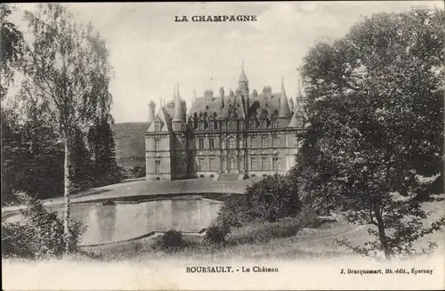 Ak Boursault Marne, Le Chateau