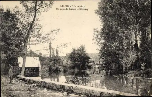 Ak Le Champ Maine-et-Loire, Un coin du Layon-Gilbourg