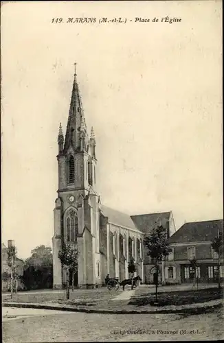 Ak Marans Maine et Loire, Place de l'Eglise