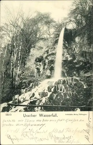 Ak Bad Urach in der Schwäbischen Alb, Wasserfall