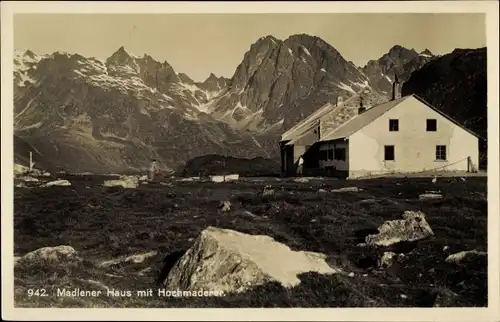 Ak Partenen Gaschurn in Vorarlberg, Madlener Haus, Hochmaderer
