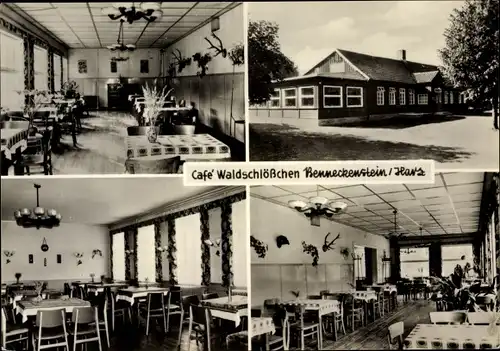 Ak Benneckenstein Oberharz, Cafe Waldschlösschen, Innenansicht