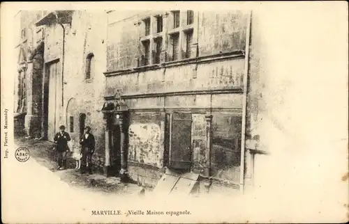 Ak Marville Moselle, Vieille Maison espagnole