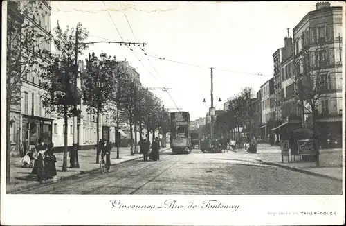 Ak Vincennes Val de Marne, Rue de Fontenay