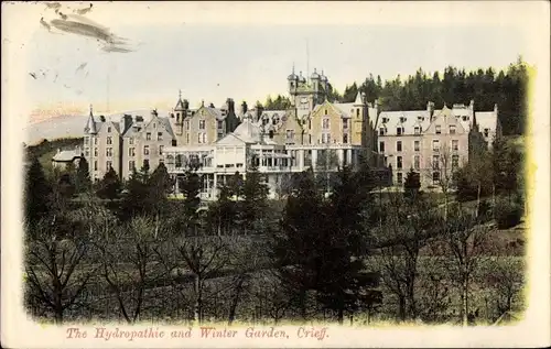 Ak Crieff Schottland, The Hydropathic and Winter Garden