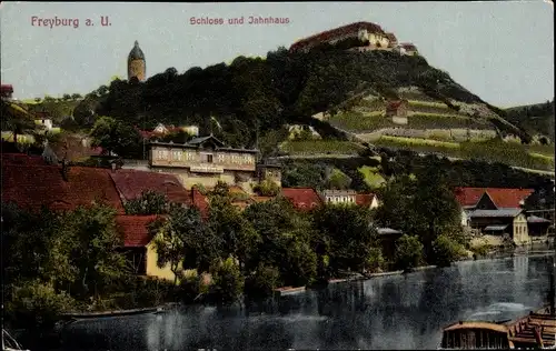 Ak Freyburg an der Unstrut, Schloss und Jahnhaus