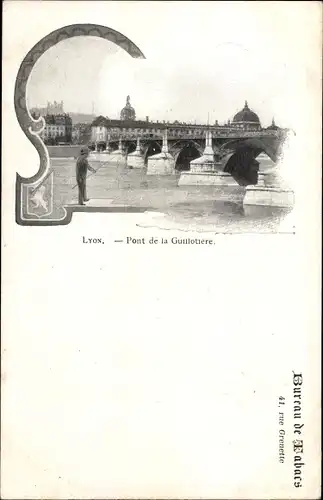 Ak Lyon Rhône, Pont de la Guillotiere