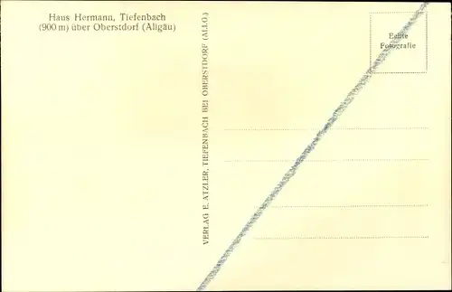 Ak Tiefenbach Oberstdorf im Oberallgäu, Haus Hermann