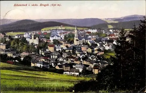 Ak Eibenstock im Erzgebirge Sachsen, Panorama