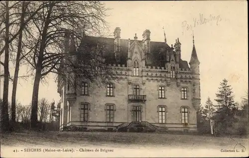 Ak Seiches Maine et Loire, Chateau du Brignac