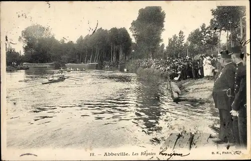Ak Abbeville Somme, Les Regates