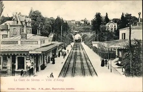 Ak Ville d'Avray Sèvres Hauts de Seine, La Gare