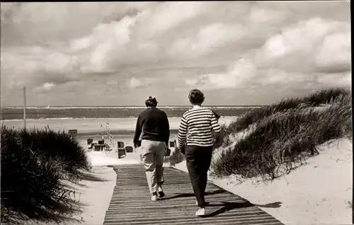 Ak Nordseebad Langeoog Ostfriesland, Weg zum Strand