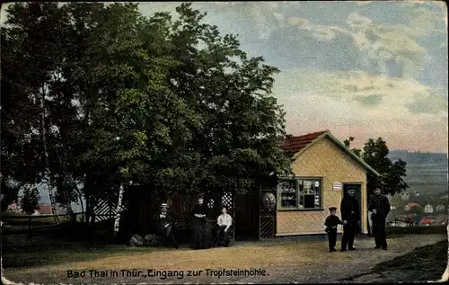 Ak Bad Thal Ruhla, Eingang zur Tropfsteinhöhle