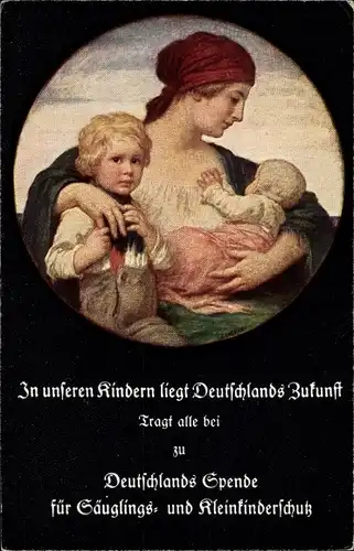 Künstler Ak Deutschlands Spende für Säuglings und Kleinkinderschutz, Mutter