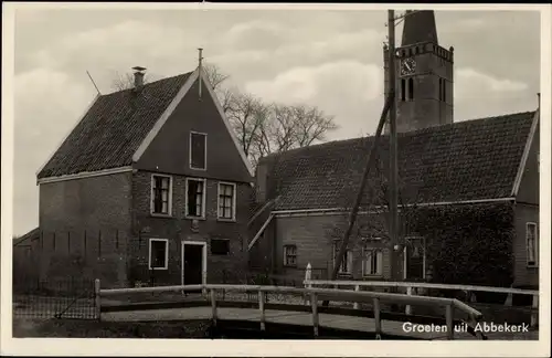 Ak Abbekerk Nordholland Niederlande, Wohnhaus, Kirchturm