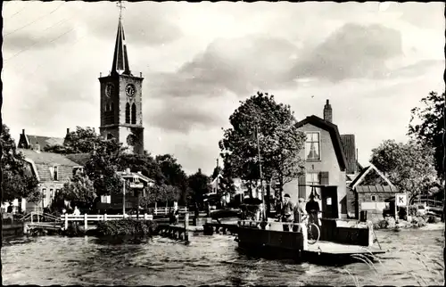 Ak Aalsmeer Nordholland Niederlande, Ned. Herv. Kerk, Ringvaart