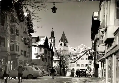 Ak Kitzbühel in Tirol, Straßenpartie im Ort